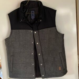 BLACK TWEED DUSTIN VEST BY PREMIUM BY KOLBY SIZE M .